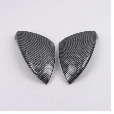 KWAYA Rückspiegelabdeckung Für G&olf 7 Mk7 Autotür Seitenflügelspiegelabdeckungen Gehäuse Rückspiegelkappe Schale Auto-Styling-Zubehör Spiegelkappen Außenspiegel(Carbon Fiber)