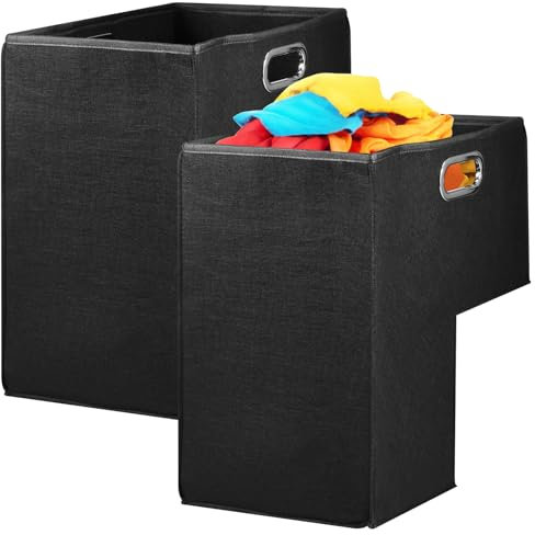 BAODBF 2 cestas de escalera con mango de acero inoxidable en forma de L para escaleras alfombradas y de madera, organizador de escalones de fieltro de 16.5 x 10 x 16.5 pulgadas, organizador de