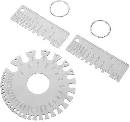CHILDWEET 3pcs Metal Gauge Measuring Tool Precision Wire Gauge Sheet Metal Welding Thickness for Welders