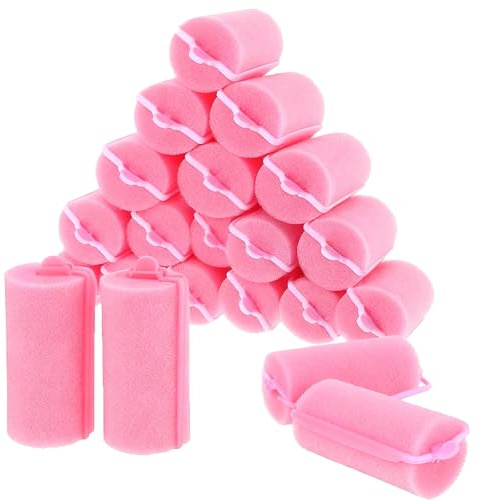 24pcs Foam Hair Rollers, Sponge Hair Rollers Flexible Sleeping Curlers Soft Hairdressing Curlers, Curvy Wavy Hairstyle Curling Styling Tools Use For Long Short Ladies And Children