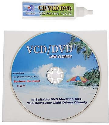 DIYEAH Cd DVD Reinigungsset Kompakt Für Cd Player DVD Player Mit Reinigungsdisc Und Flüssigkeit Langlebig Aus Pc Und Pp Material Vielseitig Für Mediengeräte Zur Wartung Und Klangverbesserung