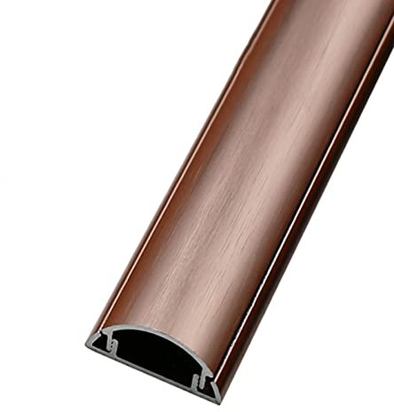 MRVAKDYDI Cable Protector Floor Cable Cover, Aluminum Alloy Cable Raceway Wall Mount Cable Management Multicolor Multiple Sizes(Rose Gold,No.2)
