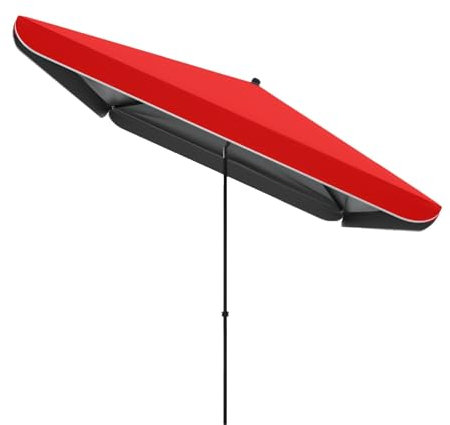 Parasol de marché réglable en hauteur, parasol de plage pliable, grand parasol avec inclinaison, parfait pour terrasse, jardin, protection solaire extérieure
