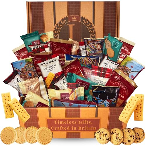 Shortbread Biscuits Gift Set – Scottish Shortbread Bundle Contains 32 Packs of Twin & Individually Wrapped Biscuits Multipacks – Scottish Hamper & Gourmet Gifts