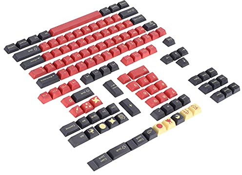 Jectse Keycaps de Jeu Élevant 128 Clé PBT Japonais - Capes Clés de Publication pour Les Claviers Mécaniques Universels, Excellente Résistance au Toucher et à l'abrasion