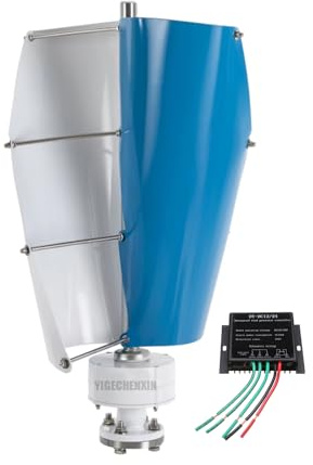 YIGECHENXIN 1000W-3000W Turbina eólica de Eje Vertical silencioso, generador de levitación magnética en Espiral w/Controlador, Utilizado para la iluminación callejera doméstica,1000w,12V