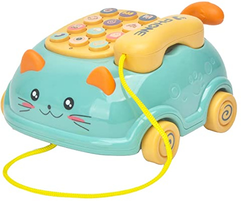 Generisch 2026 Baby Handy Pretend Phones para Niños y Niñas Los Mejores Regalos de Cumpleaños Musical para Niños Pequeños Niños Llamada Educativa y Chat Juego Educativo Teléfono con Luz (Azul, Talla
