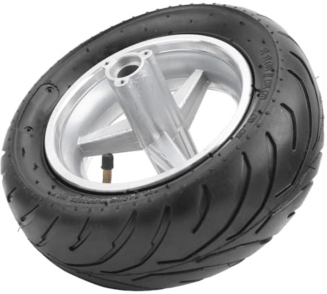 ACOGEDO Pocket Bike Rear Wheel Tire & Set – -Skid Rubber Tire with Premium Steel Alloy – Direct Fit for Pocket Bikes (Rear Wheel)