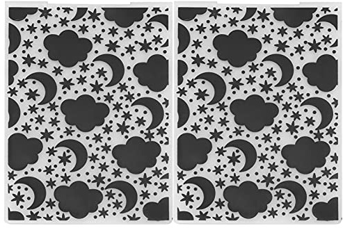 DGLDCSHUAI 2 Piezas Plantilla de Estampado Molde para Hornear Herramienta de decoración de Pasteles DIY para Galletas Pasteles de Luna Pan
