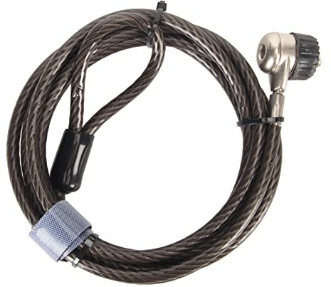 Ejoyous Candado de Cable para Computadora Portátil, Candado de Seguridad de Acero de Longitud Ajustable, Antirrobo para de Escritorio y Pantallas LCD