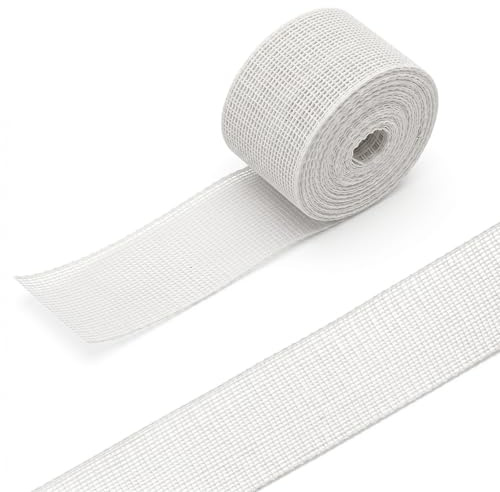 HJZHII 4m Stoff Saumführung 35.5mm Fischgräten-Nähband zum Säumen | Wiederverwendbares Gekreuzte Säume Nahtband für DIY Handmade Craft Kleidung Kleid Rand Saum Hochzeitsschleier