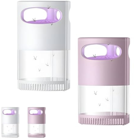 Piège à moustiques UV, lampe anti-insectes rechargeable, silencieux à 360 ° omnidirectionnel pour intérieur et extérieur, pour camping, maison, terrasse, cuisine