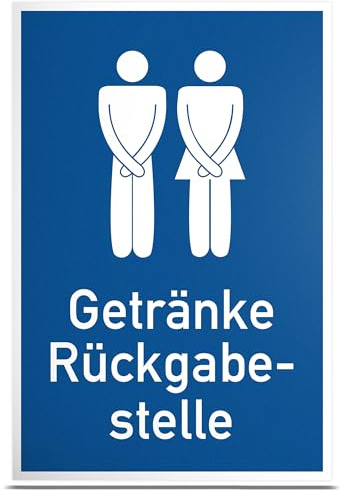 DankeDir! Getränke Rückgabestelle lustiges WC Schild - Türschild Toilette Gäste WC Gäste Klo - Wanddeko Party Deko Badezimmer - Dekoration Wohnung - süße Geschenkidee