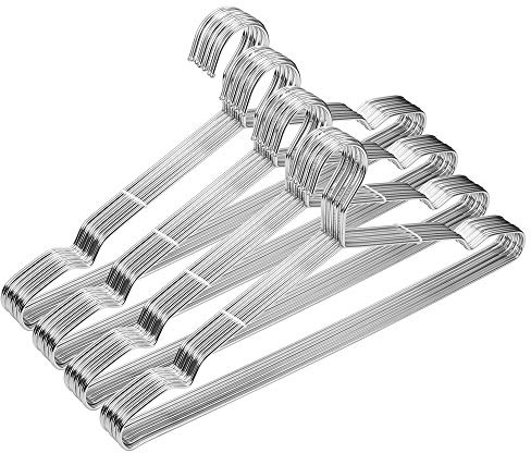 Metal Hangers Clothing Heavy Duty for Closet Stainless Steel Hanger 16.5in by WYCQKL 40 Pack