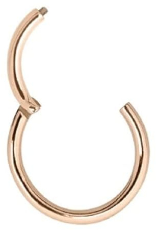 Generisch ECHTGOLD 750er 585er GOLD CLICKER Piercing Ring echter DIAMANT Gelbgold Weissgold Rosegold Scharnier Nase Ohr
