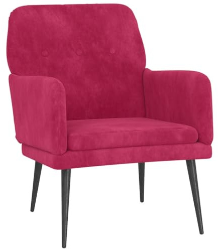 vidaXL Sessel Weinrot 62x79x79 cm Samt