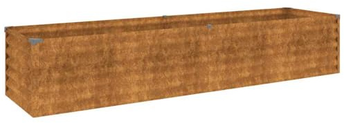 vidaXL Fioriera Rialzata da Giardino 194x50x36 cm in Acciaio Corten