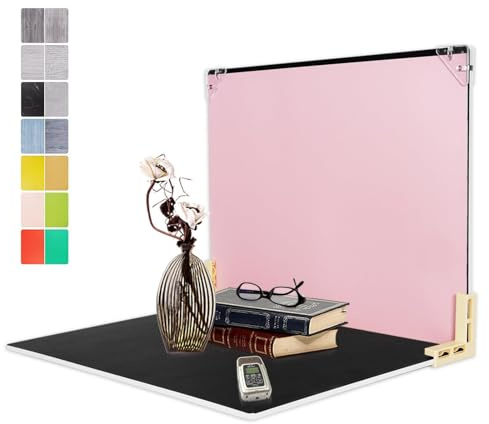 EMART Fotohintergrund Set 40x30cm, Kleiner Produktfotografie Reflektor | 7 Stück Doppelseitigem Hintergrundpapier, Hintergrund Fotografie Schmuck, Uhren, Lebensmittel, Elektronische Produkte