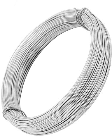 Bindedraht, Verzinkter Draht 18 Gauge, 1,2 mm Dicke, biegbarer Draht, DIY-Basteldraht, massiver Draht, Silber, Mehrzweck-Metalldraht für Bastel-DIY-Projekte, leicht zu schneiden (Size : 100m/328ft.)