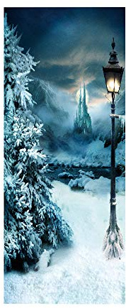 3D Türtapete Türaufkleber Selbstklebend Türfolie Poster Fototapete Türbilder Türtattoos Wasserdichte Tür Stickers für Kinderzimmer Wohnzimmer Badezimmer 80x200 cm Verschneite Landschaft