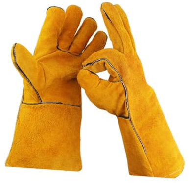 Homoyoyo Robuste 1 Paar Arbeitsschutzhandschuhe Zum Schweißen Schneiden Gartenarbeit Bequem Leicht Zu Reinigen