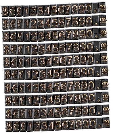 DIYEAH 10stücke Preislabel Display Sign Numerische Preisschilder Schwarze Preisschilder Für Schmuck Uhren Und Accessoires Einfach Anpassbar Langlebig Und Praktisch Für Geschäfte