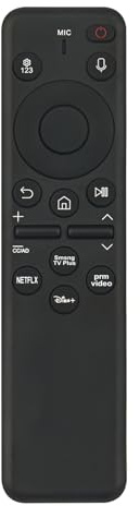 BN59-01432D Röstfjärrkontroll kompatibel med Samsung QLED TV | GQ43Q64CAUXZG GQ43Q73CAU GQ50Q73CAU GQ50QN90CAT GQ50QN93CAT GQ50QN94CAT GQ55Q60CAU GQ55QN700CT GQ55QN85CAT GQ55S90CAT