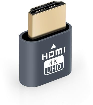 AXFEE HDMI Dummy Plug, 1Pezzi 4K@60Hz 3840x2160 Monitor Virtuale, Emulatore HDMI Wireless Portatile, Adattatore USB-C a HDMI per notebook, proiettori, TV, computer, monitor