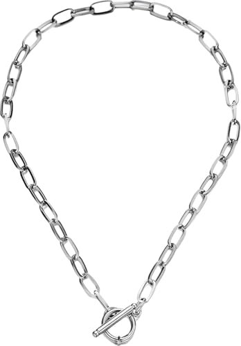 necklace Accessories 925 Sterling Silver Coin Toggle Necklace For Women, Toggle Paperclip Chain Padlock Pendant Necklace - Lock And Key, Heart, Coin Chain Pendant Necklace jewelry