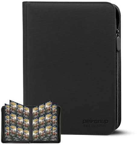 Peiranup 540 Karten Groß Sammelkarten Album - 9 Taschen Sammelalbum | 30 Seiten Sammelkarten Ordner Sammelmappe Wasserdichter Ordner für Karte Sammelkarten Mappe 9 Pocket Sammelalbum 30 Pcs Seite