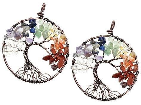 Homoyoyo 2stücke Farbiges Kristall Baum Anhänger Kreative Schmuckstücke Für Eleganz Charm Ohne Kette Langlebige Und Kunstvolle Designs