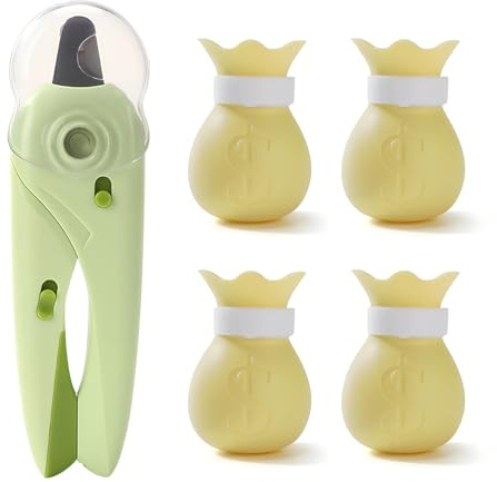 Tondeuse à Ongles pour Animaux Domestiques, Coupe Griffes Chat avec Lumière LED, Professionnel Coupe Griffes avec 4 Couvre-pieds de Chat, Coupe Ongles Animaux, Ciseaux à Ongles pour Chien, Lapin