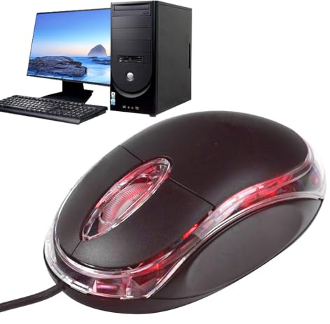 Mini optisk trådbunden mus, USB C-mus med sladd, mini resor för bärbar | dator, surfplatta, kompakt design, för PC-skrivbord, notebook
