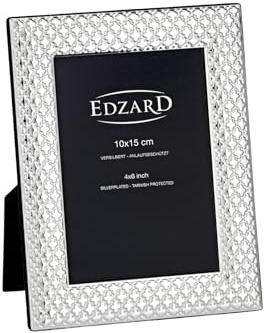 EDZARD Bilderrahmen Ruggiano (Foto 10x15 cm) versilbert anlaufgeschützt