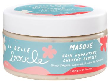 La Belle Boucle - Masque Capillaire Soin Hydratant 250ml - Nourrit et Répare les Cheveux Secs et Abîmés - Hydratation Intense Naturelle - Idéal Cheveux Bouclés, Frisés, Crépus