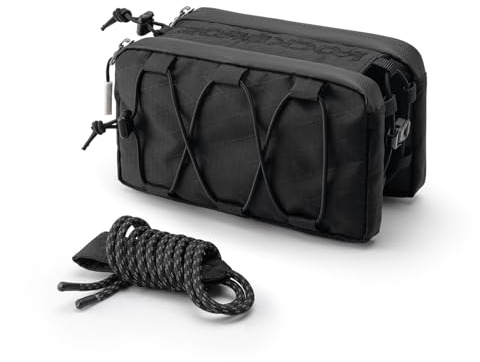 ROCKBROS Fahrrad Rahmentasche 2in1 mit Schultergurt und Schnellverschluss | mit Elastische Seitenkordel, Schlanke Oberrohrtasche, Top Tube Bag, für Rennrad MTB Gravel Trekking und Commuting