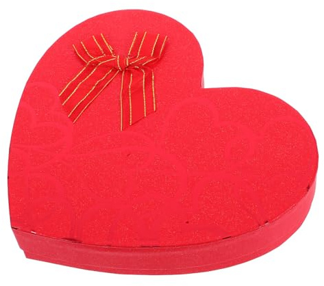 MOTHNUR Valentinstags Herz Geschenkbox aus Dickem Papier mit 18 Fächern Rote Pralinenschachtel für Muttertag Geburtstag und Besondere Anlässe