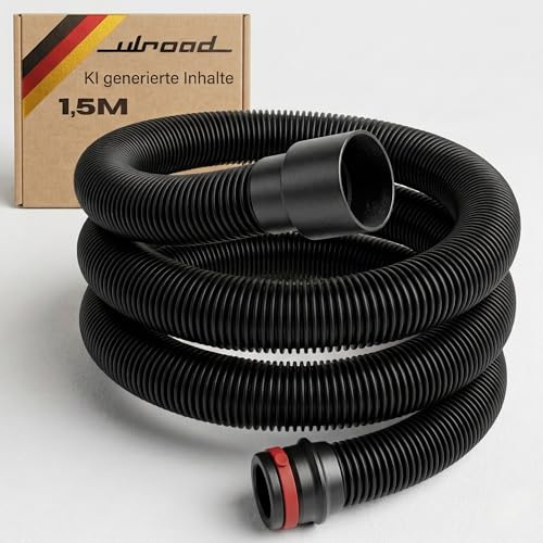ULROAD Dammsugarslang 1,5 m lämplig för GAS Click and Clean 15 35 55 M AFC GNF 20 35 GOF 130 våt- och torrsugare slang reservdel med snabb kontakt
