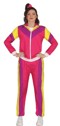 FIESTAS GUIRCA | Gymnastik Kostüm für Damen und Teenager - Jacke und Hose - Sport- und 80er Jahre Kostüme für Halloween, Karneval und Kostümpartys - Ideal für Erwachsene und Teenager