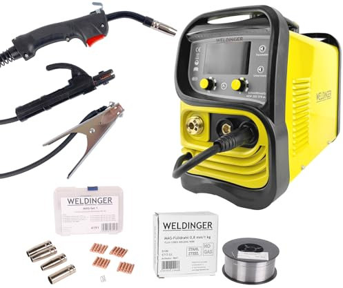 Aktion MIG/MAG-Schweißinverter WELDINGER MEW 200 SYN eco + MAG-Set 1 + Fülldraht 0,8 mm/1 kg 5 Jahre Garantie