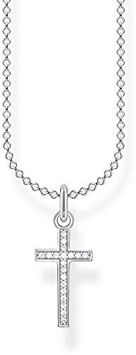Thomas Sabo Damen Kette Kreuz Pavé 925 Sterling Silber KE2043-051-14-L45v