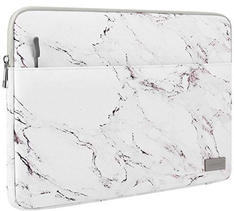 MoKo Laptoptasche 13 Zoll Kompatibel mit 13-Zoll MacBook Air M4/M3/M2/M1, MacBook Pro 14/13 Pro/Max, Wasserabweisend Laptop Hülle, Marmor
