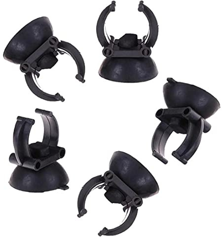 TOSSPER 5 Stücke Aquarium Sauger Saugnapf Heizgeruchsklammern Halter Für Luftlinie Sauerstoffrohr Schlauchpumpe Saugnäpfe Aquarium Zubehör