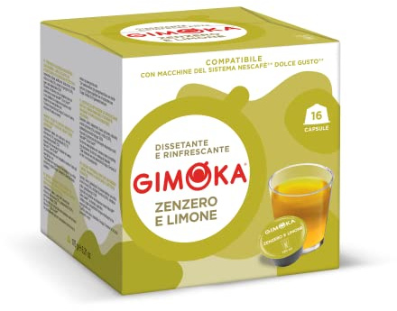 Gimoka - Compatibile Per Nescafé - Dolce Gusto - 48 Capsule - Gusto ZENZERO E LIMONE - Made In Italy - 3 Confezioni Da 16 Capsule