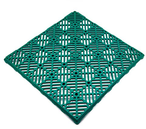 Acan Tradineur - Baldosa/Loseta para Exteriores - Fabricado en Plástico - Ideal para Piscina, terrazas, jardín - Desmontable y Antideslizante - 30 x 30 cm - Verde