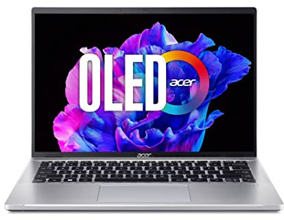 Acer Swift Go (SFG14-71-79M5) Ultrabook/Laptop | 14 WQ2.8K OLED Display | Intel Core i7 13700H | 16 GB RAM | 512 GB SSD | Intel Iris Xe Grafik | Windows 11 | QWERTZ Tastatur | Silber
