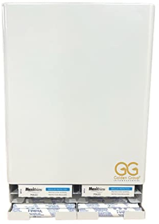 GG Golden Group International, Tampon & Sanitary Napkin Vending Dispenser, Steel Cabinet with Lock, wall mountable, White Steel, SD9000WH - No Batteries Required