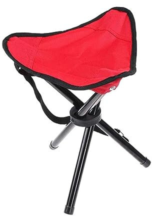 EvAnem Klappbarer Campinghocker, Dreibein-Slacker-Stuhl Mit Stativ, Leichte, Kompakte Sitze Für Erwachsene, Outdoor-Sport, Wandern, Rucksackreisen, Angeln, Picknick, Reisen,B