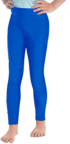 Mufeng Leggings Dance Fille Pantacollant Ballet Legging Sport Pantalon Extensible Uni Yoga Fille 5-16 Ans Bleu Royal 11-12 Ans
