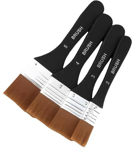 Akryl målarpensel set, stora platta konstnär borstar nylon hår olja borstar verktyg professionell akvarell